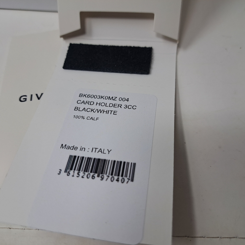 Givenchy Paris Cardholder Wallet Pocket Calf Leather Accessory Black Rare - Picture 6 of 16